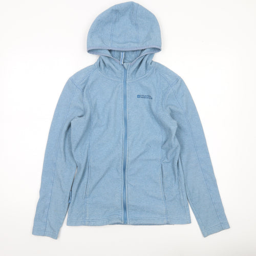 Mountain Warehouse Womens Blue Fleece Jacket UK 12 Hooded Zip