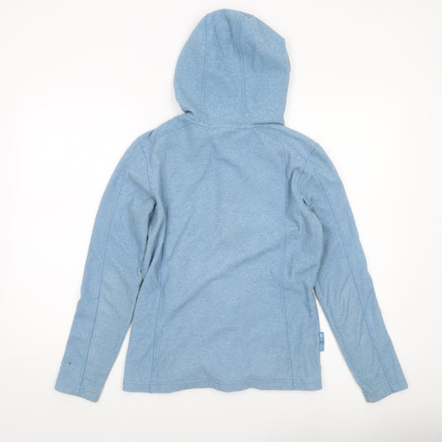 Mountain Warehouse Womens Blue Fleece Jacket UK 12 Hooded Zip