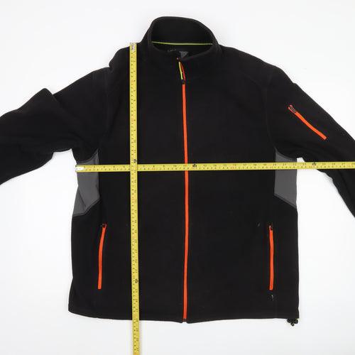 Marks and Spencer Mens Black L 41-43" Fleece Active Jacket Full Zip Outdoor