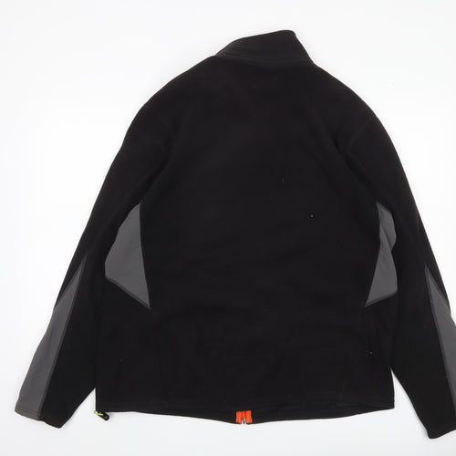 Marks and Spencer Mens Black L 41-43" Fleece Active Jacket Full Zip Outdoor