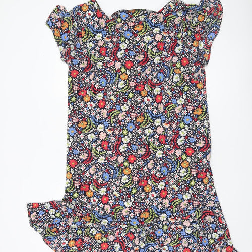 Next Women’s Multicoloured Floral V-Neck Fit & Flare Dress Size 14