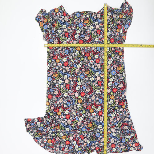 Next Women’s Multicoloured Floral V-Neck Fit & Flare Dress Size 14
