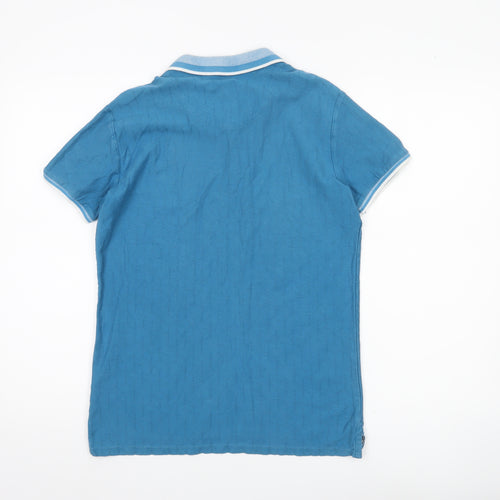 Lola Maverick Boys Blue Polo Shirt Age 12-13 Years Short Sleeve Cotton