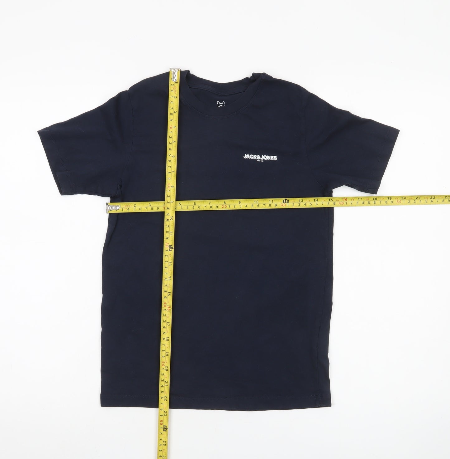 Jack & Jones Boys Blue Logo T-Shirt 12 Years Short Sleeve Crew Neck