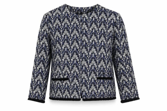 Front view of Marks & Spencer Women's Multicoloured Tweed Blazer Jacket UK 12