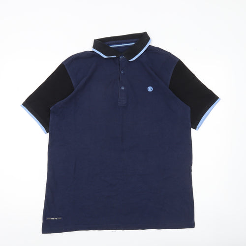 Manchester City Men's Blue Polo Shirt M Cotton Short Sleeve