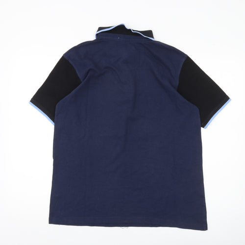 Manchester City Men's Blue Polo Shirt M Cotton Short Sleeve