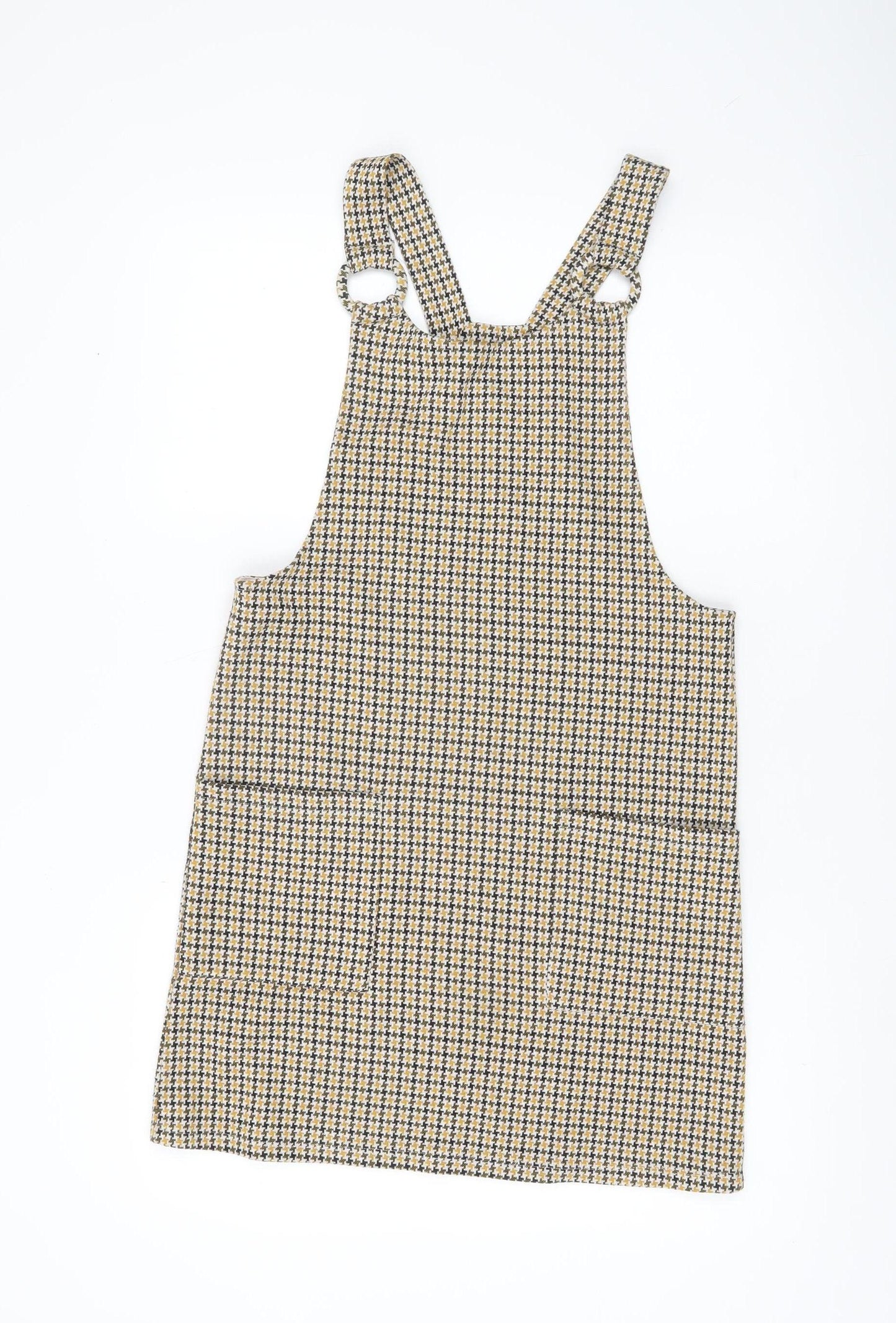 New Look Women’s Multicoloured Houndstooth Pinafore Dress UK 8