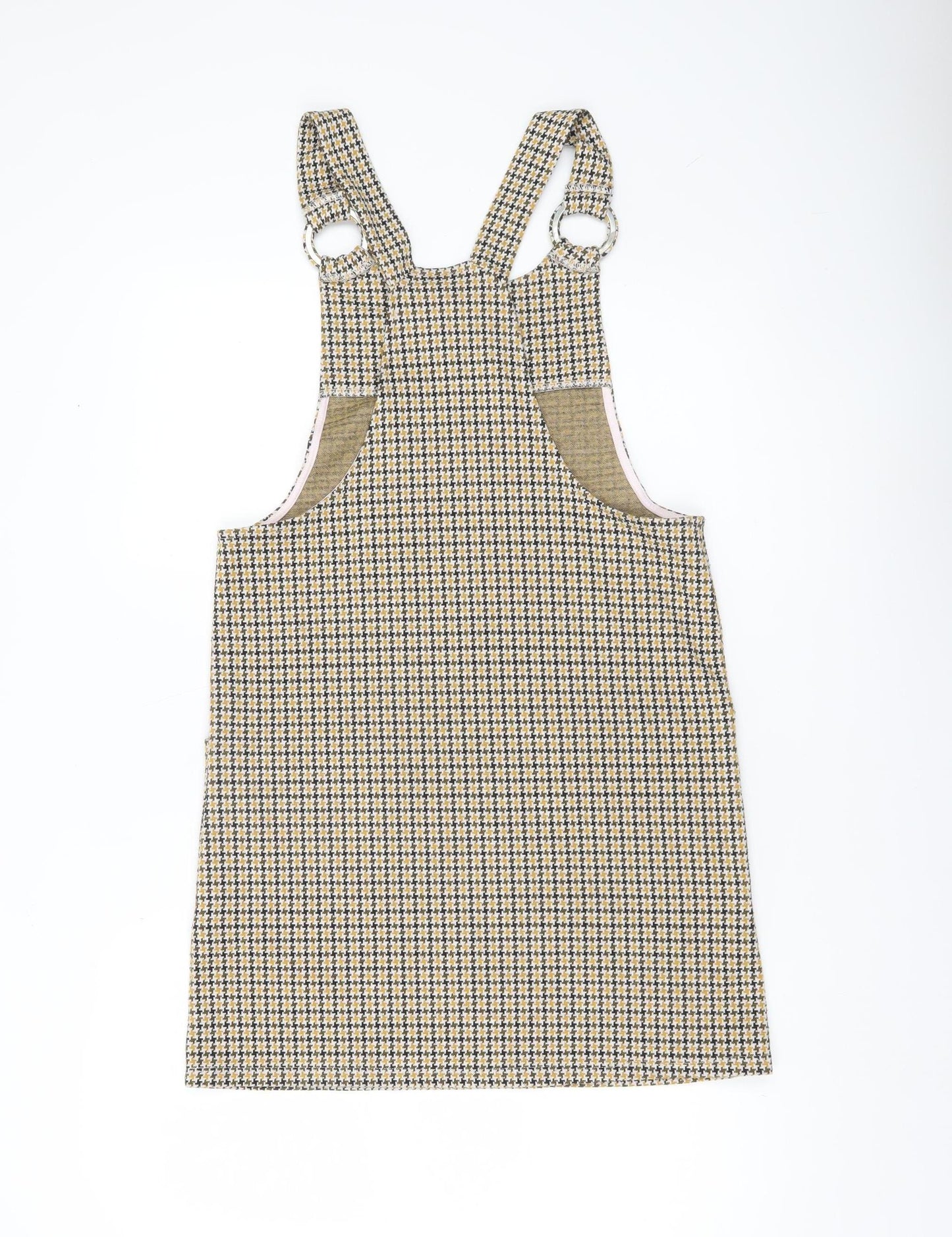 New Look Women’s Multicoloured Houndstooth Pinafore Dress UK 8