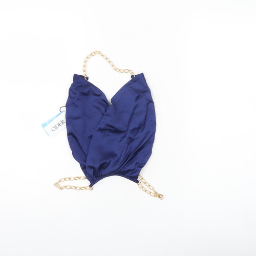 Cider Women’s Blue Satin Camisole Tank Top XS Partywear