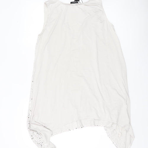 Isabella Oliver Women’s White Sequin Tunic Tank Top M Maternity Party