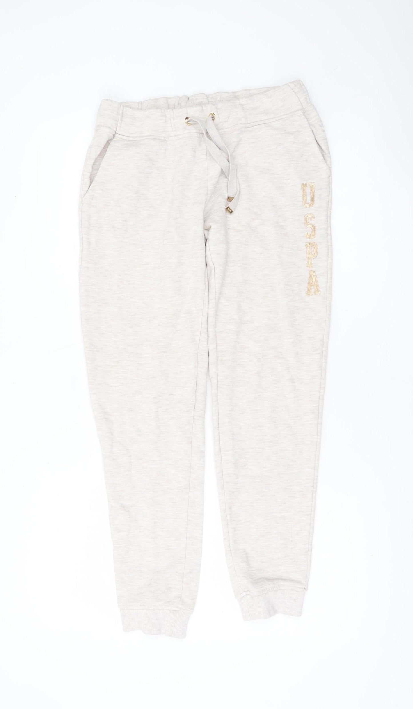 U.S. Polo Assn. Womens Beige Jogger Sweatpants Size S Casual