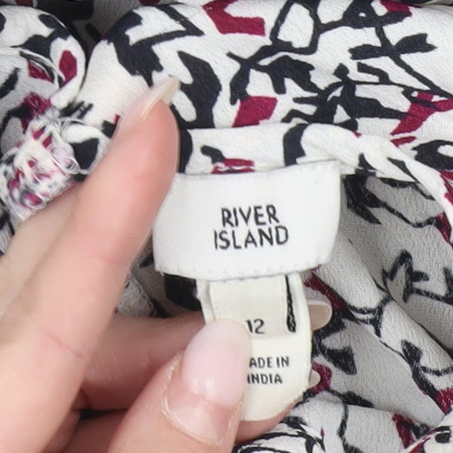 River Island Women’s Multicoloured Floral Slip Dress Size 12 Midi