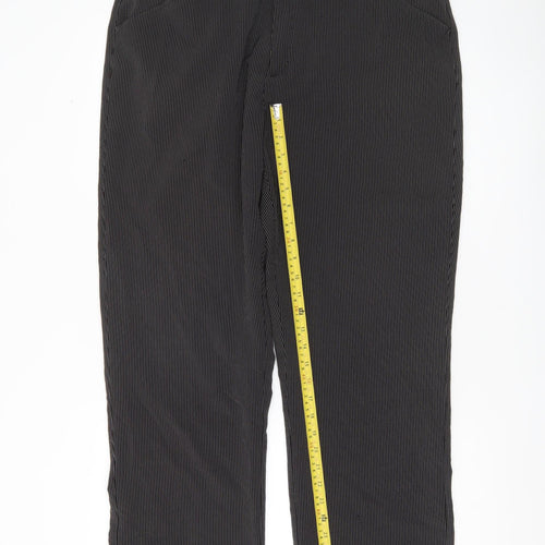 Dunlop Men’s Black Striped Golf Trousers 38W 31L Straight Leg