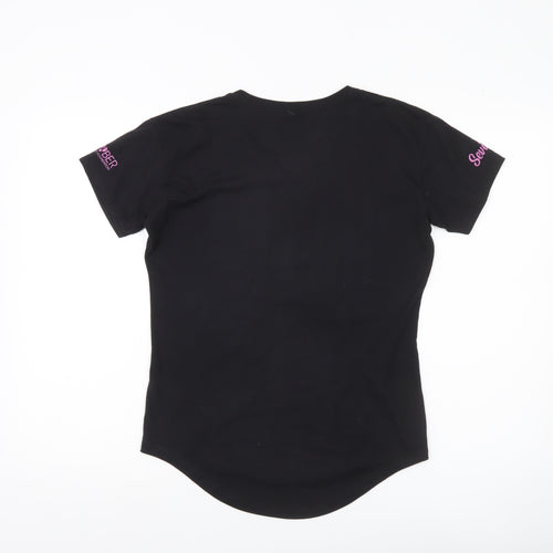Hard Rock Womens Black PINKTOBER Brave T-Shirt Size S Short Sleeve