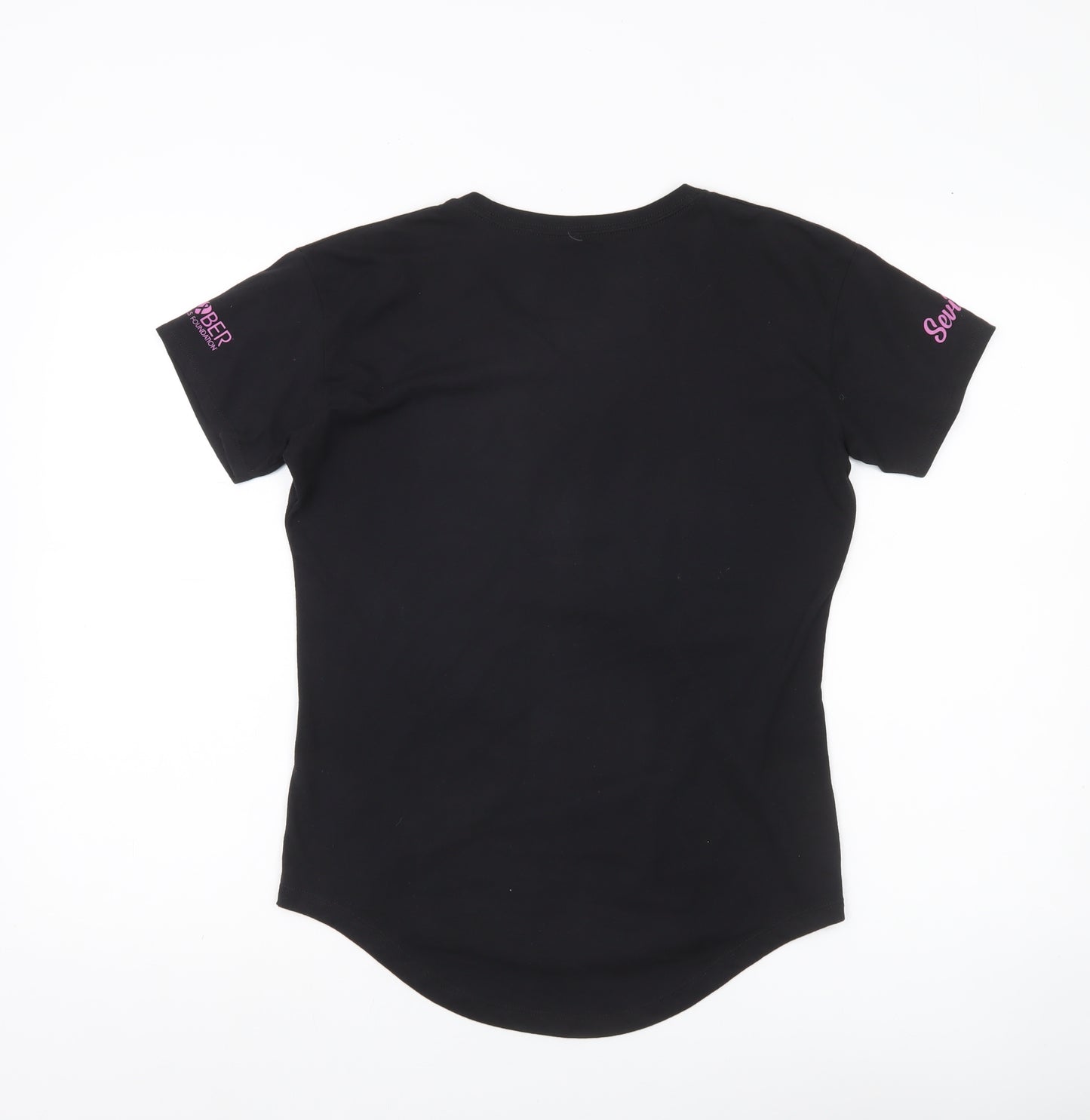 Hard Rock Womens Black PINKTOBER Brave T-Shirt Size S Short Sleeve