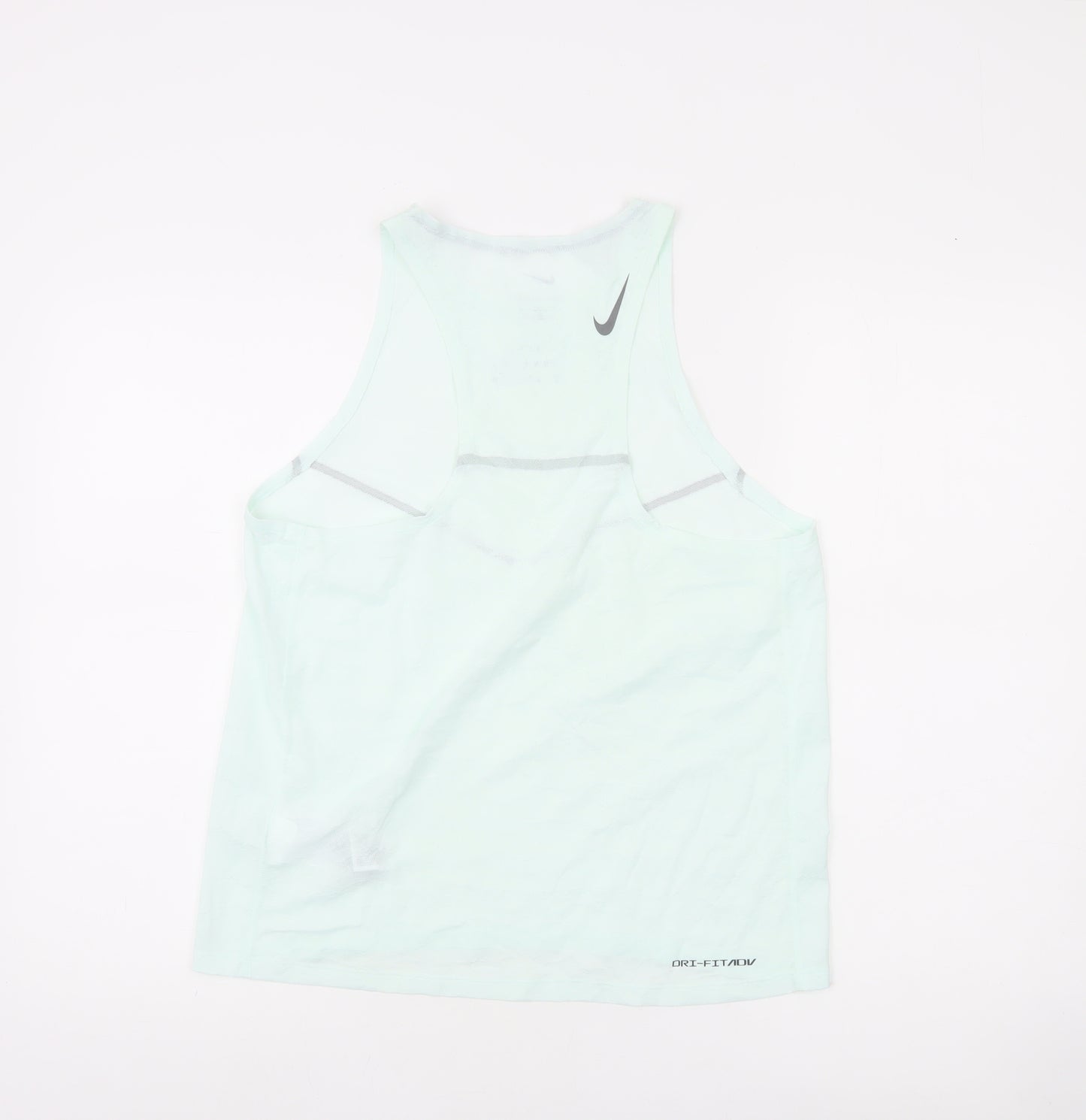 Nike Womens Green Running Division Tank Top Size M Dri-Fit Slim Fit