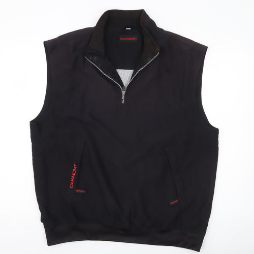 Oakmont Men’s Black Polyester Stand-Up Collar Waistcoat M