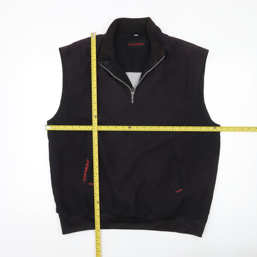 Oakmont Men’s Black Polyester Stand-Up Collar Waistcoat M