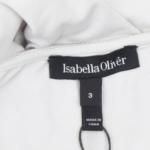 Isabella Oliver Women White Sequin Maternity Camisole Tank Top M