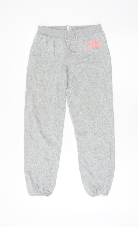 GAP Kids Girls Grey Sweatpants Joggers 12-13 Years XL Regular Cotton Blend