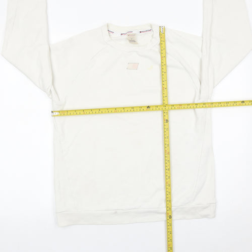 Tommy Sport Mens White M Pullover Sweatshirt Crew Neck Logo