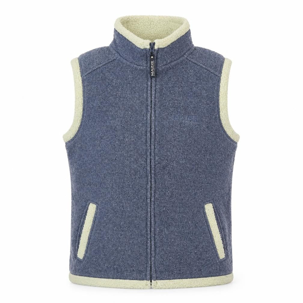 Maine New England Men’s Blue Fleece Waistcoat Bodywarmer Size S