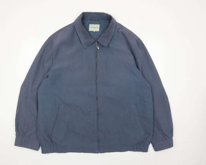 Greenwoods Men’s Blue XL Basic Jacket Full Zip Polyester Blend