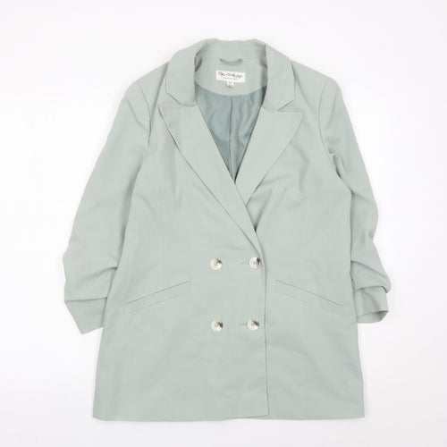 Miss Selfridge Women’s Green Blazer Jacket UK 10 Double Breasted