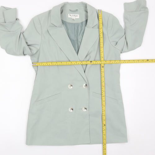 Miss Selfridge Women’s Green Blazer Jacket UK 10 Double Breasted