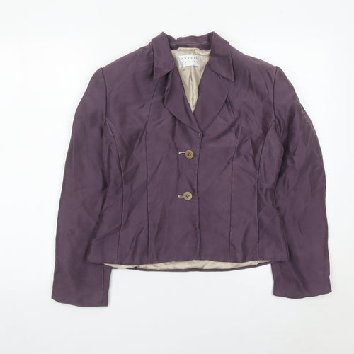 Precis Petite Women's Purple Silk Suit Jacket Size 10 Regular