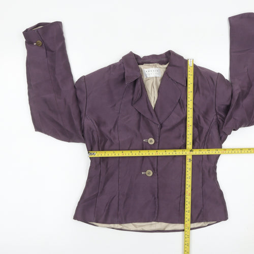 Precis Petite Women's Purple Silk Suit Jacket Size 10 Regular