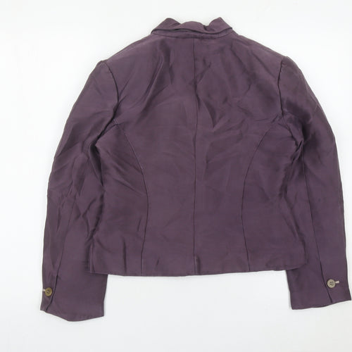 Precis Petite Women's Purple Silk Suit Jacket Size 10 Regular