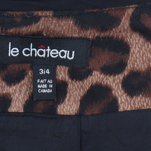 Le Chateau Womens Brown Leopard Print Pencil Skirt Size 6