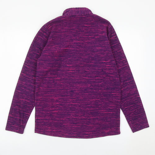 Decathlon Girls Purple Fleece Sweatshirt 14 Years 1/2 Zip Pullover