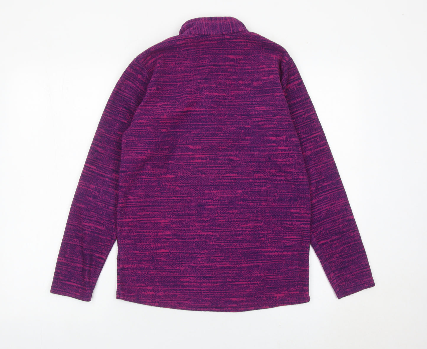 Decathlon Girls Purple Fleece Sweatshirt 14 Years 1/2 Zip Pullover