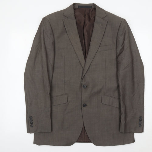 Marks and Spencer Mens Brown Wool Blend Blazer Jacket 40 Chest M