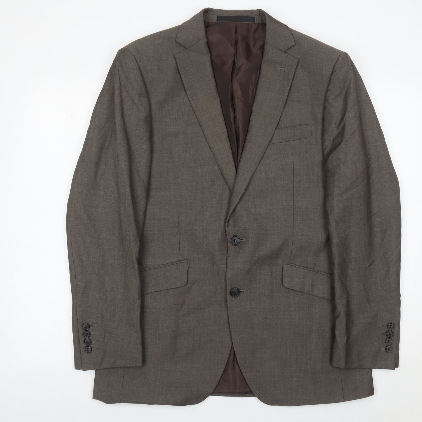 Marks and Spencer Mens Brown Wool Blend Blazer Jacket 40 Chest M