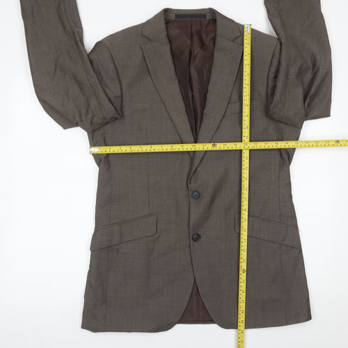 Marks and Spencer Mens Brown Wool Blend Blazer Jacket 40 Chest M