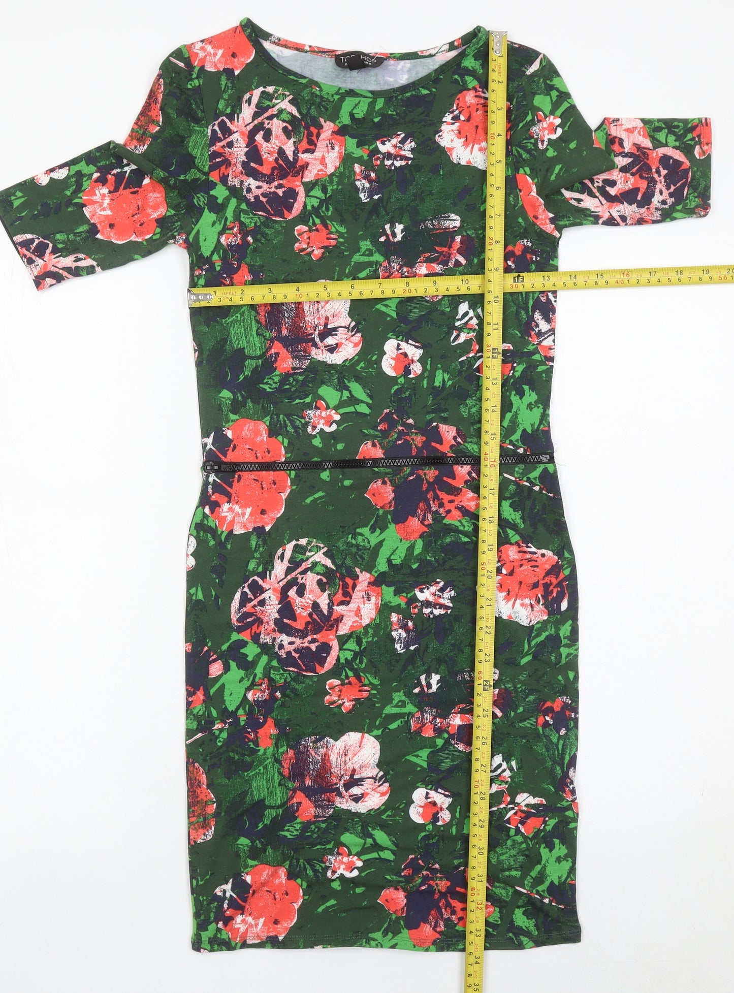 Topshop Women’s Multicoloured Floral Bodycon Dress UK 10