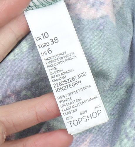 Topshop Women’s Multicoloured Floral Bodycon Dress UK 10