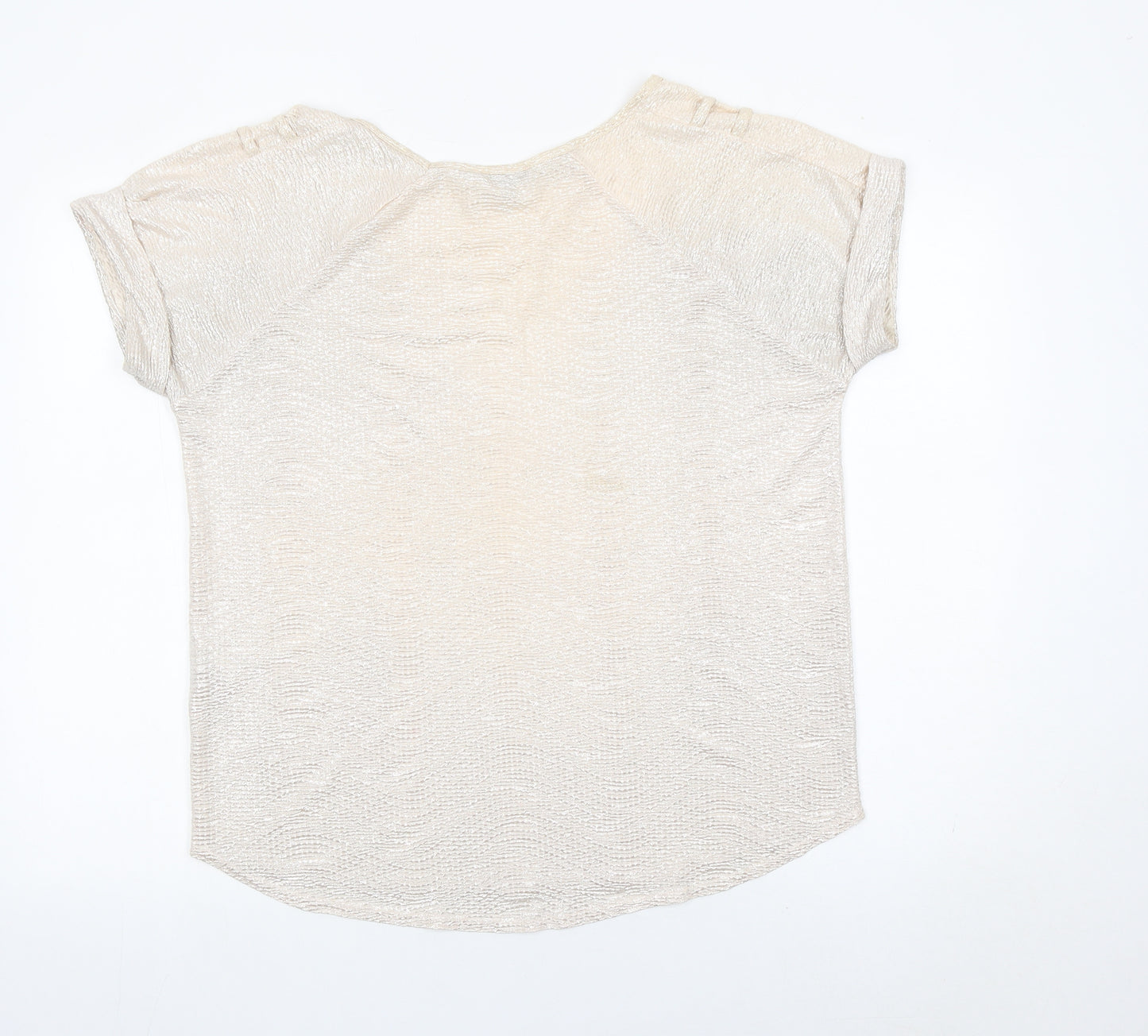 River Island Women’s Beige Size 12 Short Sleeve Basic T-Shirt