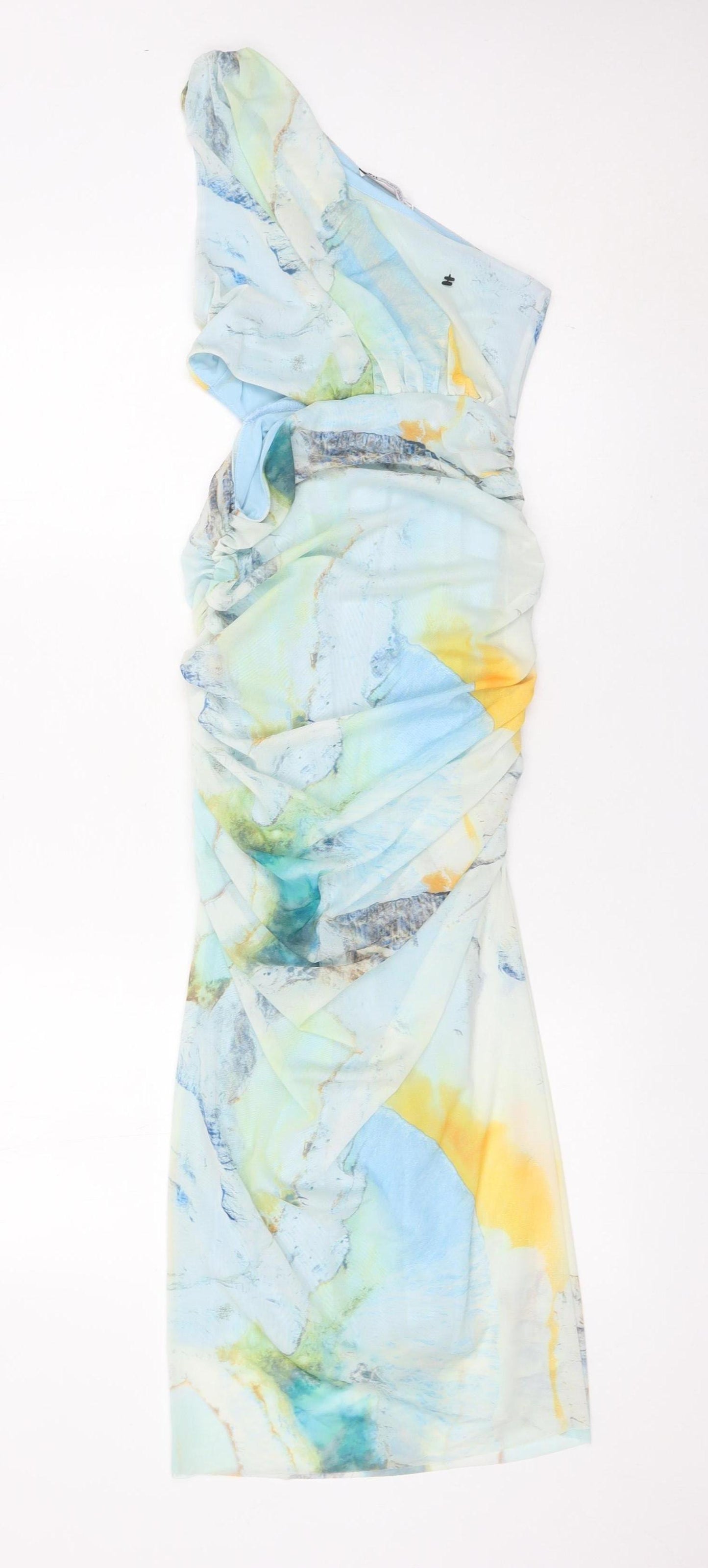 Zara Women’s Multicoloured Size 8 Bodycon Midi Strapless Dress