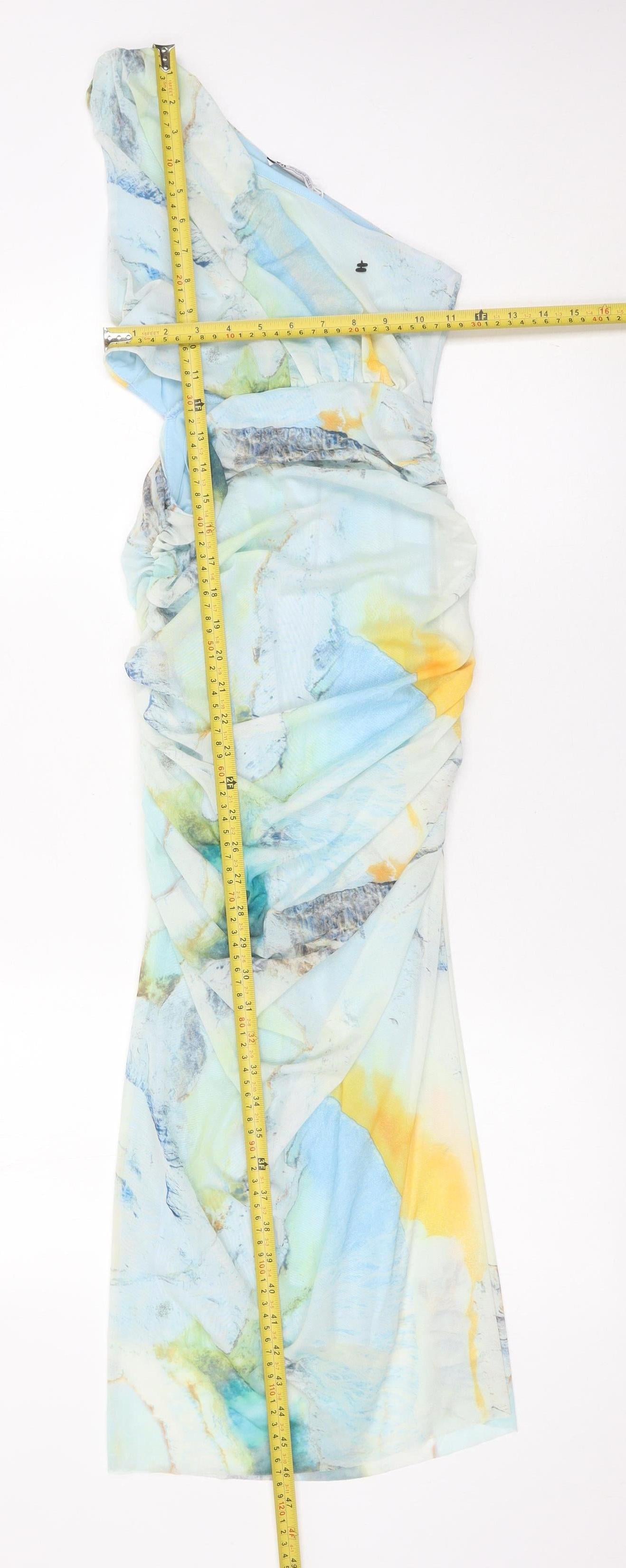 Zara Women’s Multicoloured Size 8 Bodycon Midi Strapless Dress
