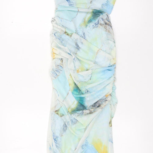 Zara Women’s Multicoloured Size 8 Bodycon Midi Strapless Dress
