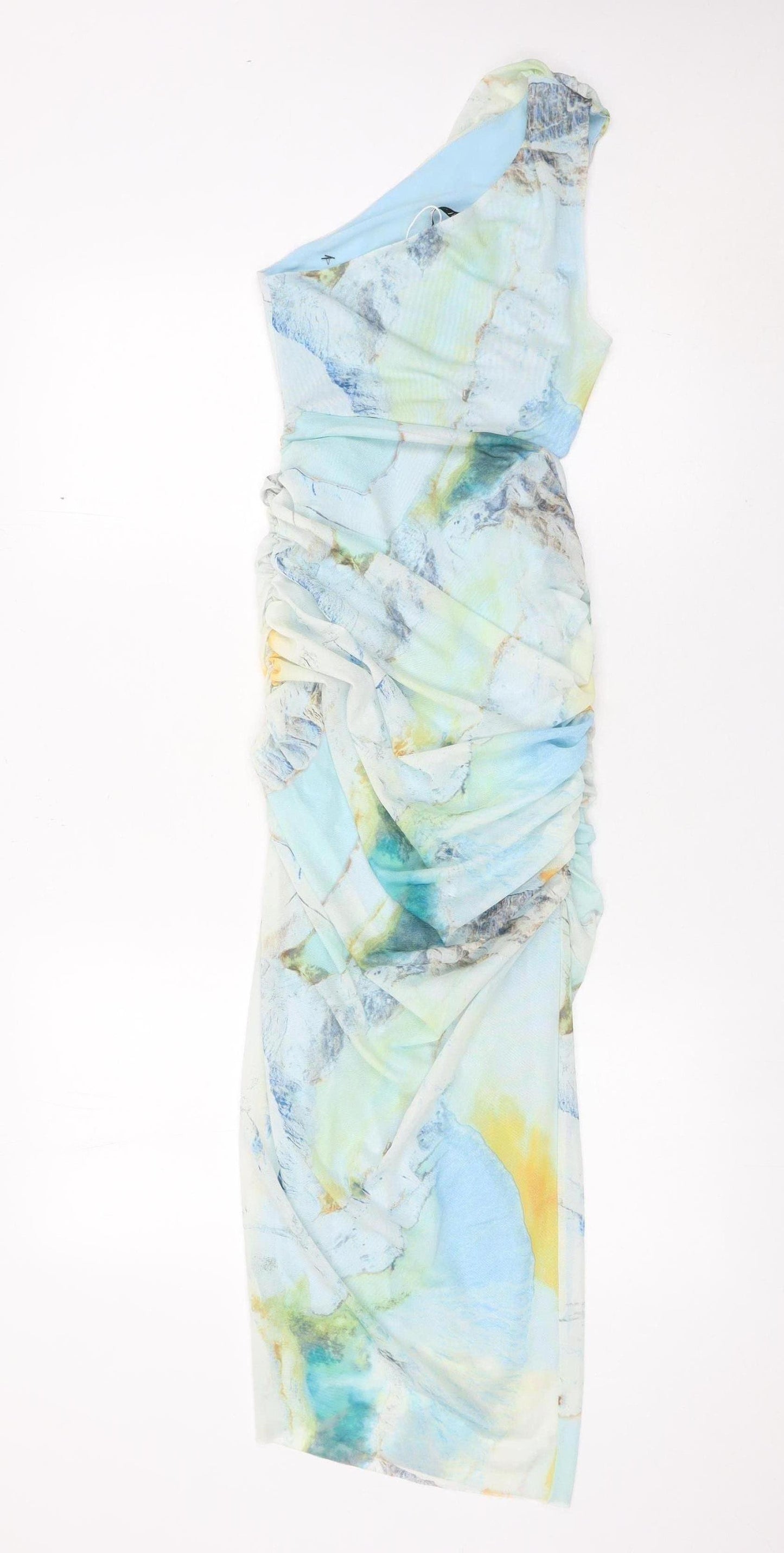 Zara Women’s Multicoloured Size 8 Bodycon Midi Strapless Dress
