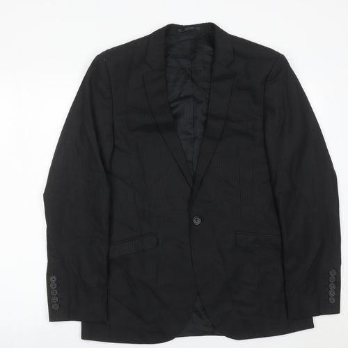 White Label Men's Black 38R Regular Fit Business Blazer Jacket