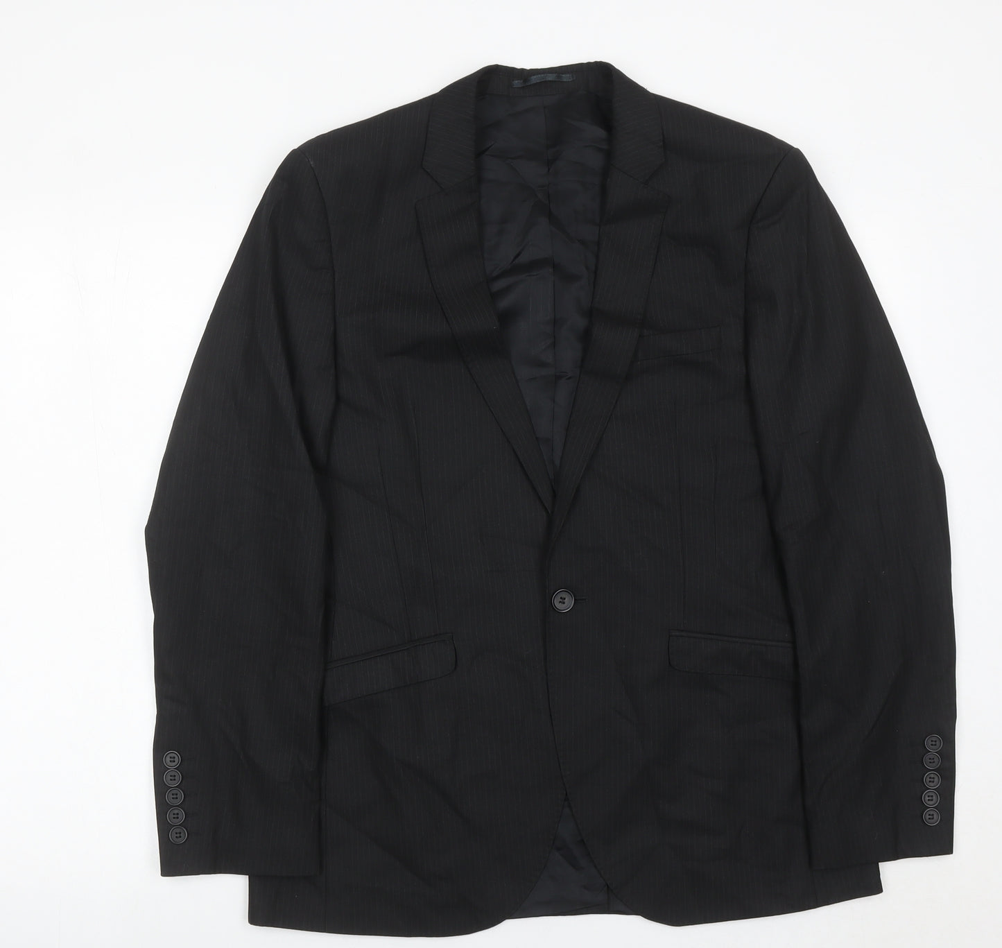White Label Men's Black 38R Regular Fit Business Blazer Jacket