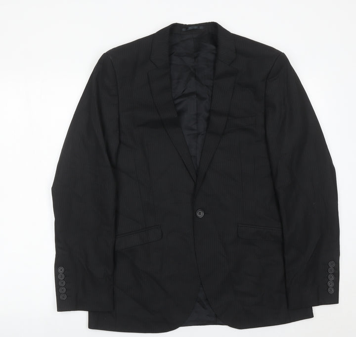 White Label Men's Black 38R Regular Fit Business Blazer Jacket