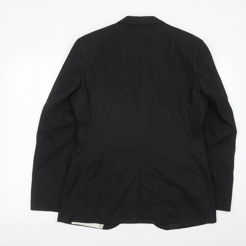 White Label Men's Black 38R Regular Fit Business Blazer Jacket